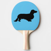 Raquette De Ping Pong Cheveux longs Dachshund - Silhouette 1 (Devant)