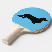 Raquette De Ping Pong Cheveux longs Dachshund - Silhouette 1 (Devant Angle)