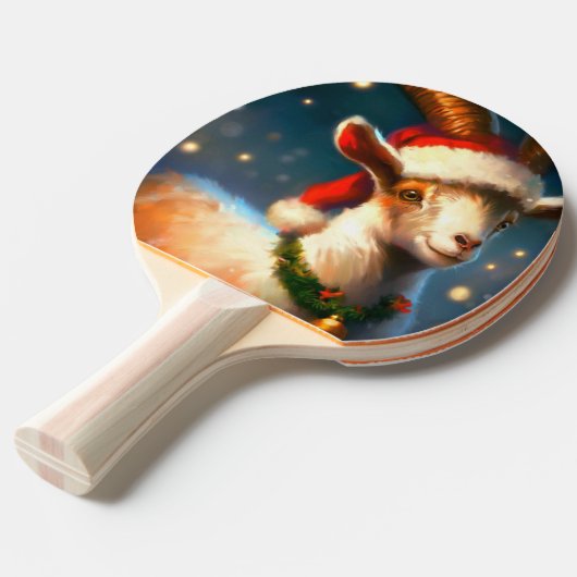 Raquette De Ping Pong Chèvre de Noël (2) (Devant Angle)