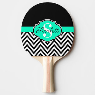 Raquette De Ping Pong Chevrons noirs et blancs