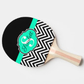 Raquette De Ping Pong Chevrons noirs et blancs (Côté)