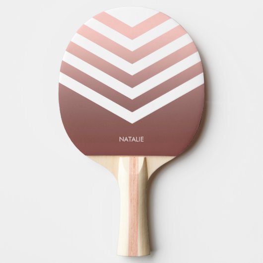 Raquette De Ping Pong Chevrons roses en or (Devant)
