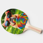Raquette De Ping Pong Chien avec la grosse sucette (Côté)