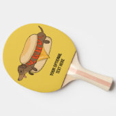Raquette De Ping Pong Chien chaud de texte personnalisé (Côté)