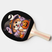 Raquette De Ping Pong Chien/chiot d'Halloween mignon (Côté)