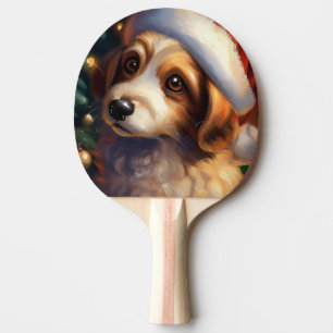 Raquette De Ping Pong Chien de Noël (2)