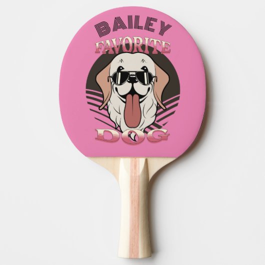 Raquette De Ping Pong Chien favori, drôle mignon chien maman/papa Person (Devant)