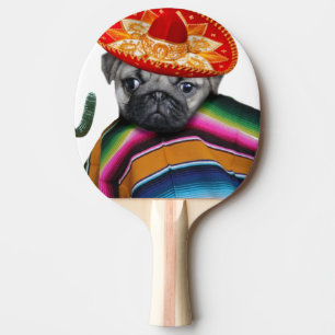 Raquette De Ping Pong Chien mexicain de carlin