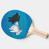 Raquette De Ping Pong Chien Ombré sur bleu (Côté)