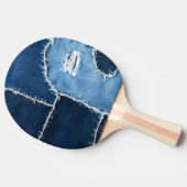 Raquette De Ping Pong Chien Patchwork Art Denim (Côté)
