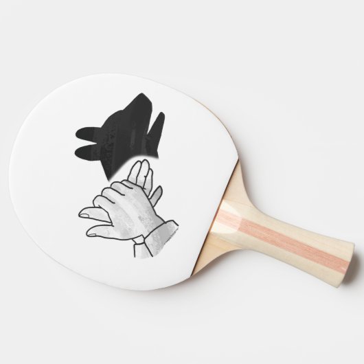 Raquette De Ping Pong Chien Silhouette main (Côté)