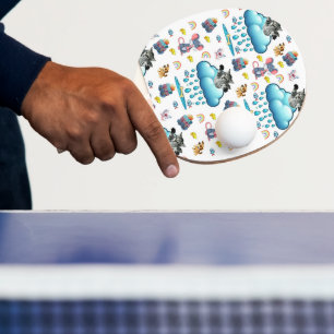 Raquette de Ping Pong Chien Souris Arc-en-ciel Cha