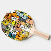 Raquette De Ping Pong Chiens et chats illustrés (Côté)