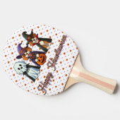Raquette De Ping Pong Chiens mignons comme fantôme, sorcière et vampire (Côté)