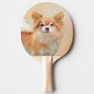 Raquette De Ping Pong Chihuahua Peinture de Chien à long Haired Art orig
