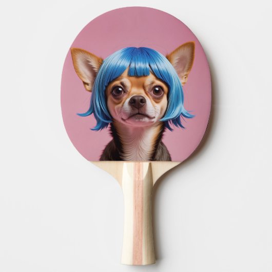 Raquette De Ping Pong Chihuahua wig (Devant)