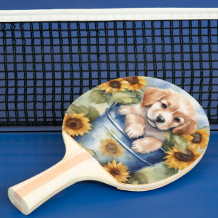 Raquette De Ping Pong Chiot de tournesol