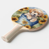 Raquette De Ping Pong Chiot de tournesol (Devant Angle)
