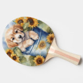 Raquette De Ping Pong Chiot de tournesol (Côté)