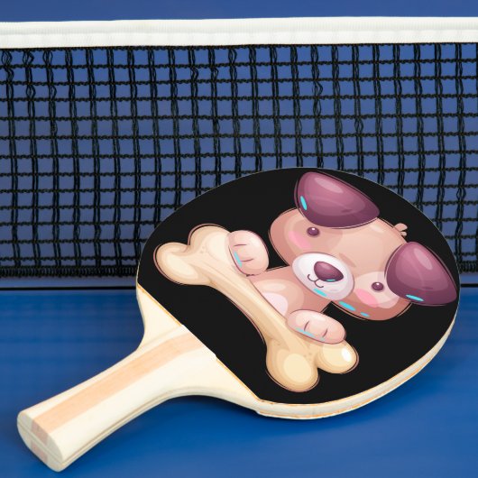 Raquette De Ping Pong Chiot mignon avec os (Insitu)