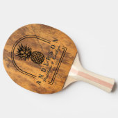 Raquette De Ping Pong Chopping Block Pineapple Wedding Arch & Name (Côté)