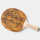 Raquette De Ping Pong Chopping Block Wedding Monogram Heart (Côté)