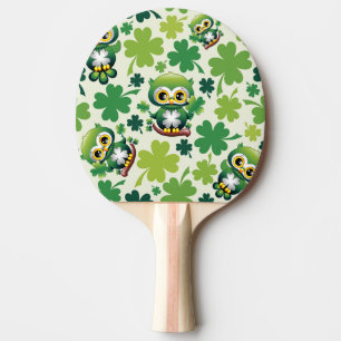 Raquette De Ping Pong Chouette bébé mignonne St Patrick dessin animé