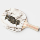 Raquette De Ping Pong Chouette camouflée sur marbre (Côté)