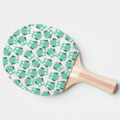 Raquette De Ping Pong Chouettes lunaires turquoises (Côté)
