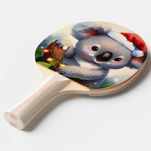 Raquette De Ping Pong Christmas Koala (2) (Devant Angle)