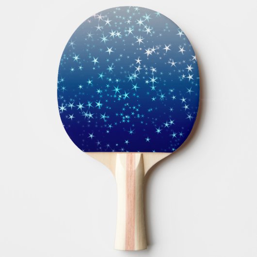 Raquette De Ping Pong Christmas Sparkles Stars Blue Sky (Devant)