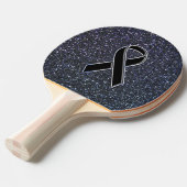 Raquette De Ping Pong Chrome Noir sensibilisation au ruban Bleu minuit B (Devant Angle)
