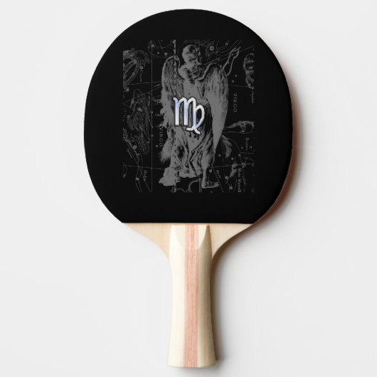 Raquette De Ping Pong Chrome regarde Virgo Zodiac Connexion Hevelius (Dos)