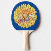 Raquette De Ping Pong Cible de flechettes à fleurs de Marigold jaune (Devant)