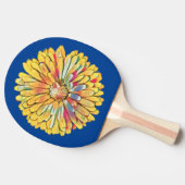 Raquette De Ping Pong Cible de flechettes à fleurs de Marigold jaune (Côté)