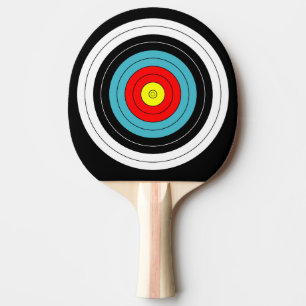 Raquette De Ping Pong Cible de tir à l'arc sur fond noir