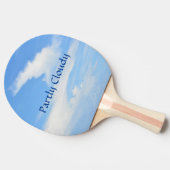 Raquette De Ping Pong Ciel bleu partiellement nuageux avec torsion (Côté)