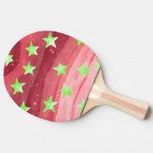 Raquette De Ping Pong ciel rouge avec étoiles (Côté)