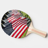 Raquette De Ping Pong Cimetière militaire historique avec drapeaux améri (Côté)