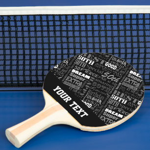 Raquette De Ping Pong Cinquantième monogramme personnalisé de fête