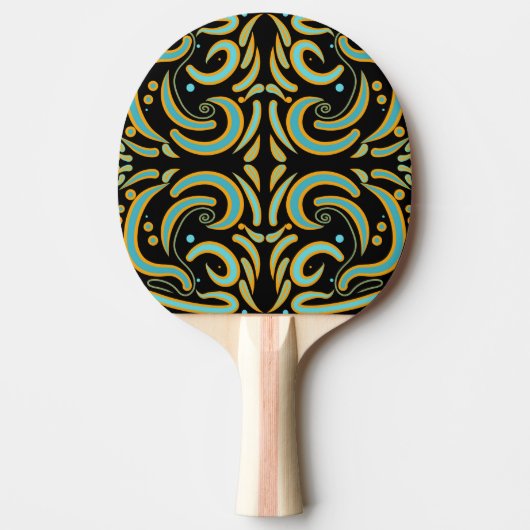 Raquette De Ping Pong Circular, Linear And Tapered Shapes Abstract Art (Devant)