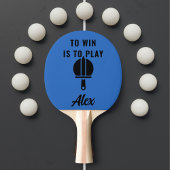 Raquette De Ping Pong Citation Cool moderne noir et bleu