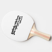 Raquette De Ping Pong Citation simple d'inspiration de foi en gras (Côté)