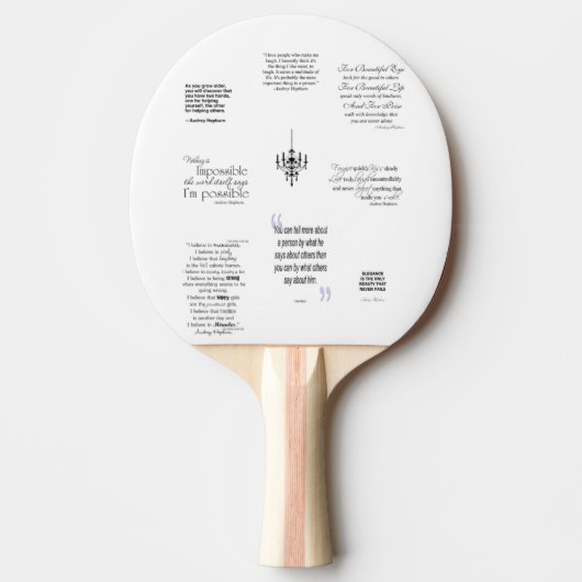 Raquette De Ping Pong Citations Audrey Hepburn (Devant)