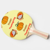 Raquette De Ping Pong citrouille de Thanksgiving et dinde (Côté)
