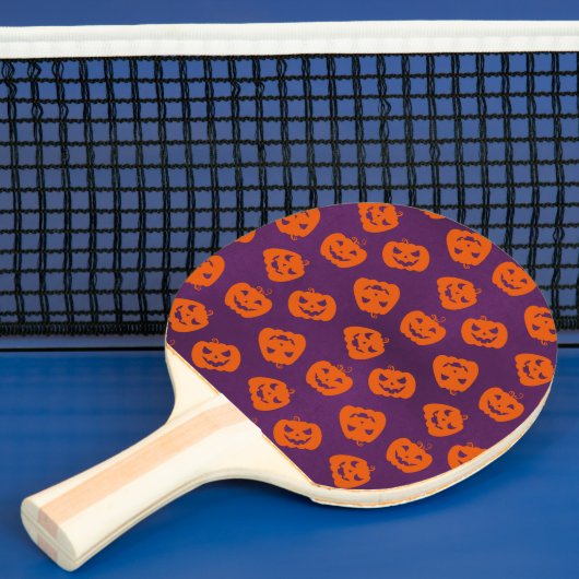 Raquette De Ping Pong Citrouilles d'Halloween sur Motif Arrière - plan v (Insitu)