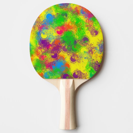 Raquette De Ping Pong CKC Paint Can Florals - (Devant)