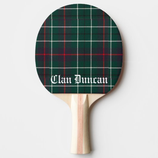 Raquette De Ping Pong Clan Duncan Tartan personnalisable (Devant)