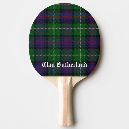 Raquette De Ping Pong Clan Sutherland Tartan (Devant)