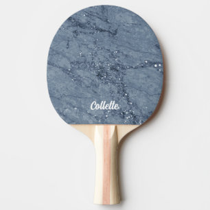Raquette De Ping Pong Classé Bleu Marbre Look Ping Pong Paddle
